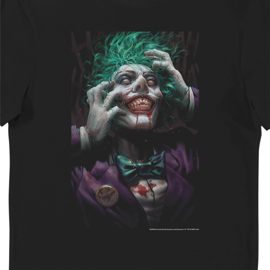 DC Comics Joker Zombie Black T-Shirt Adults T-Shirt