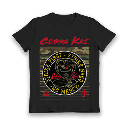 Cobra Kai Line Gradient Camo Black Kids T-Shirt