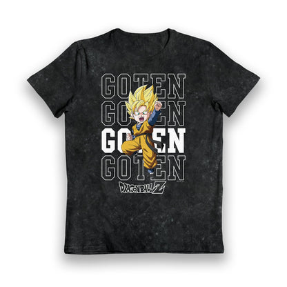 Dragon Ball Z Goten Kids Black Snow Wash T-Shirt