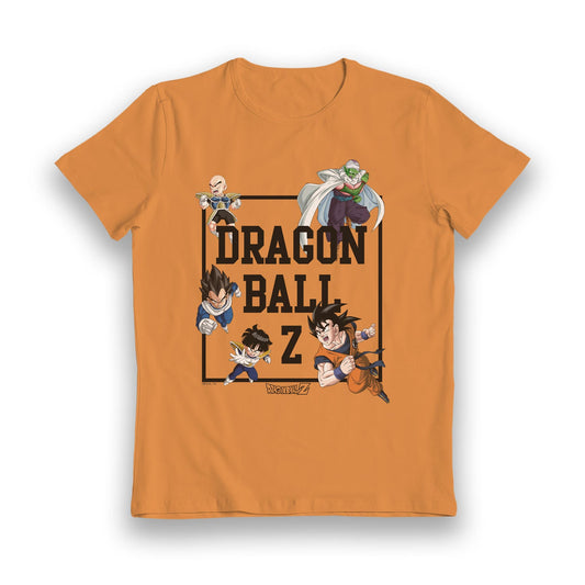 Dragon Ball Z Characters Orange Wash T-Shirt