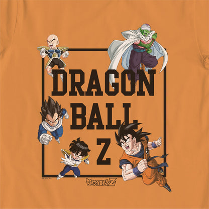 Dragon Ball Z Characters Orange Wash T-Shirt