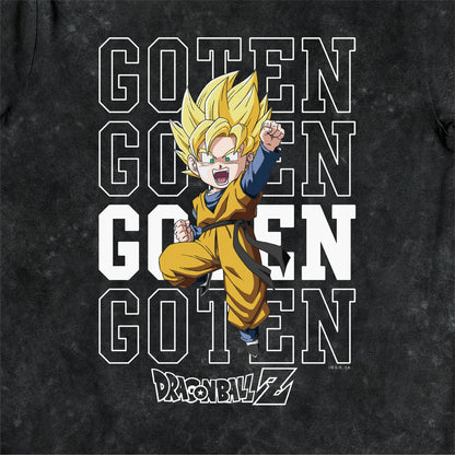 Dragon Ball Z Goten Kids Black Snow Wash T-Shirt