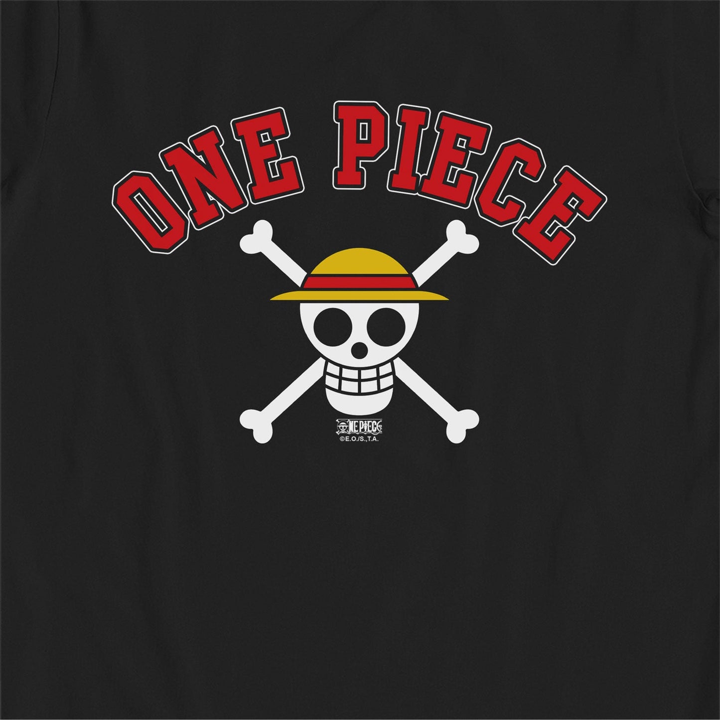 One Piece Skull Hat Black Kids T-Shirt