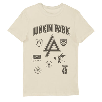 Linkin Park Patches Adults T-Shirt Oatmeal