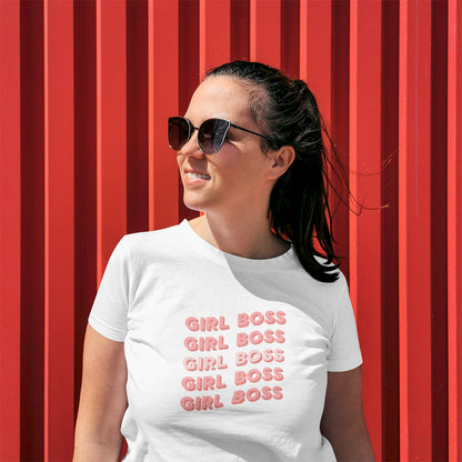 Empowering 'Girl Boss' Cotton T Shirt