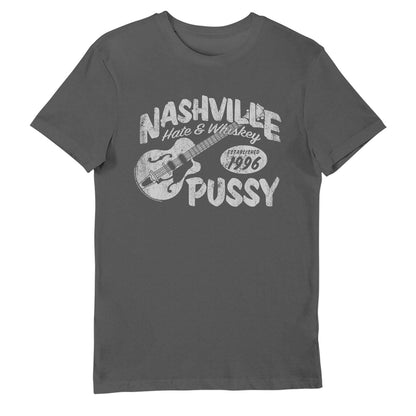 Nashville Pussy Hate & Whiskey Adults Overdye Black Oyster T-Shirt