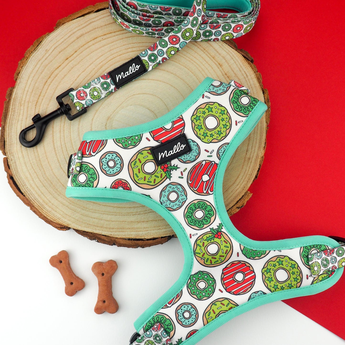 Doughnut Dog Harness, Collar and Lead Set