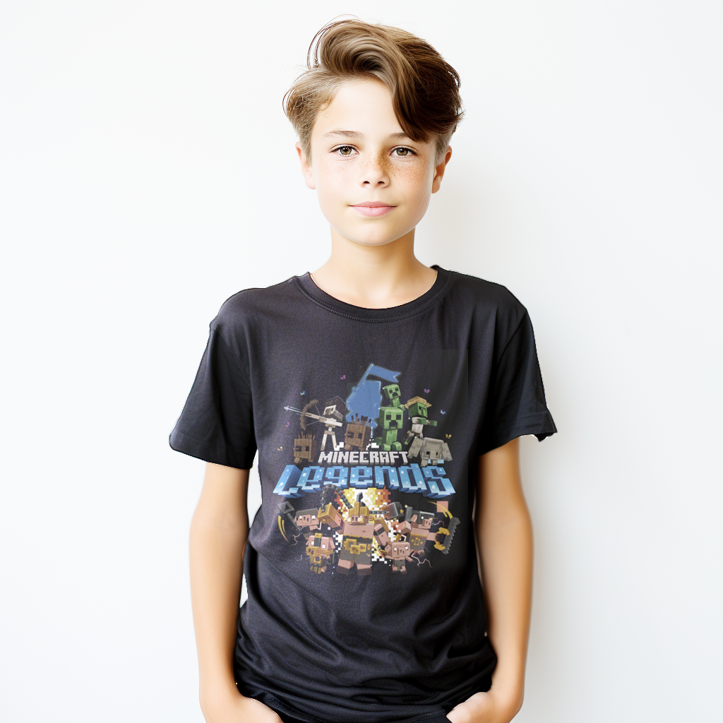 Minecraft Legends Allies vs Piglin Mobs Kids T-Shirt