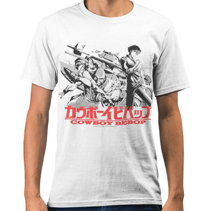 Cowboy Bebop Group White Adults T-Shirt