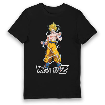 Dragon Ball Z Goku Super Saiyan Lightning Glow in the Dark Adult T-Shirt