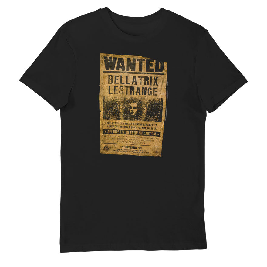 Harry Potter Bellatrix Lestrange Wanted Poster Adults T-Shirt