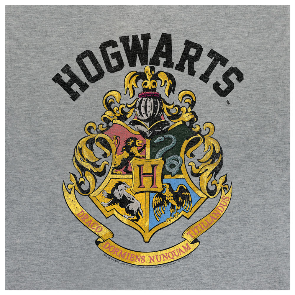 Harry Potter Hogwarts Distress Crest Ladies T-Shirt