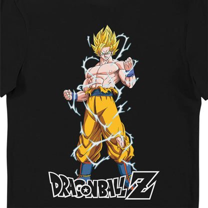 Dragon Ball Z Goku Super Saiyan Lightning Glow in the Dark Adult T-Shirt