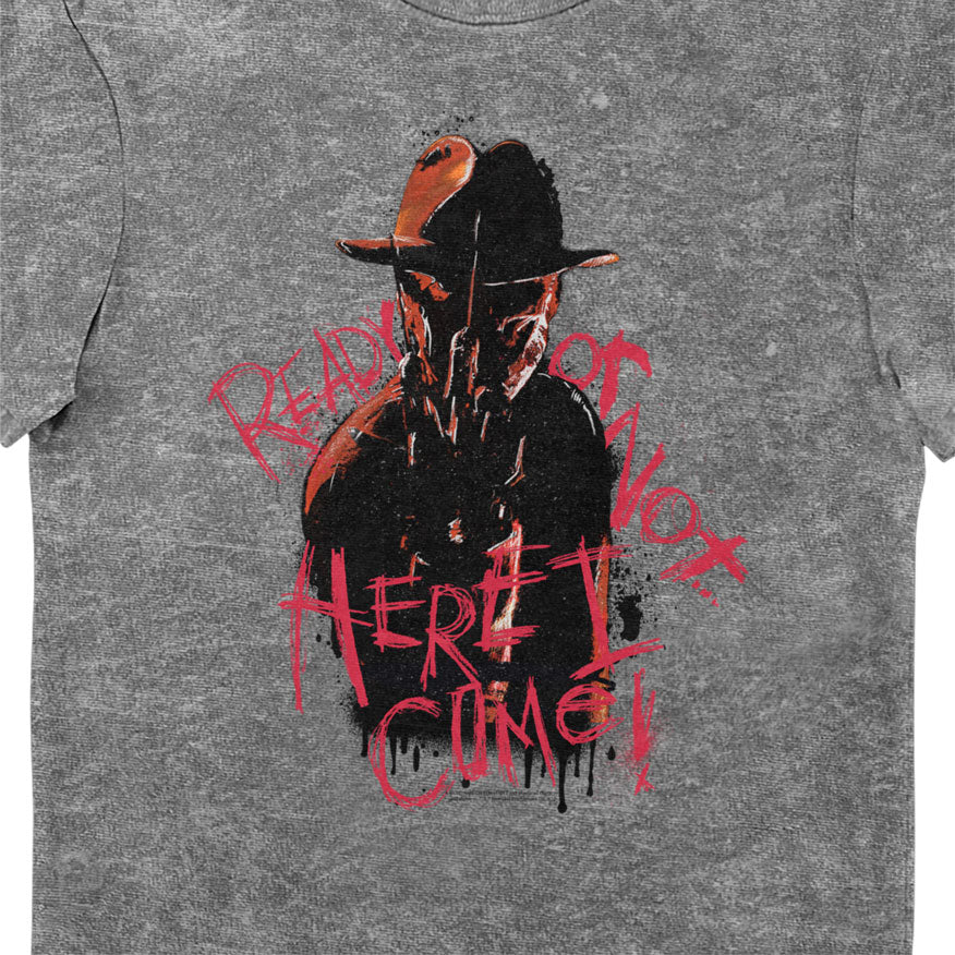 A Nightmare on Elm Street Freddy Krueger Ready or Not Eco Stonewash Adults T-Shirt