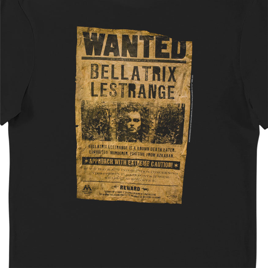 Harry Potter Bellatrix Lestrange Wanted Poster Adults T-Shirt