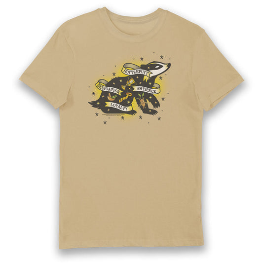 Harry Potter Tattoo Hufflepuff House Adults T-Shirt