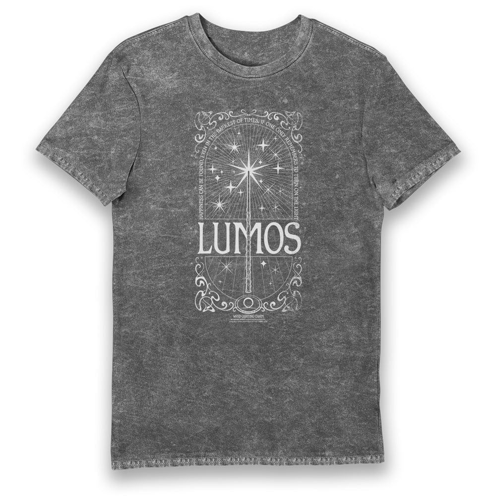 Harry Potter Lumos Wand Eco Stonewash Adults T-Shirt