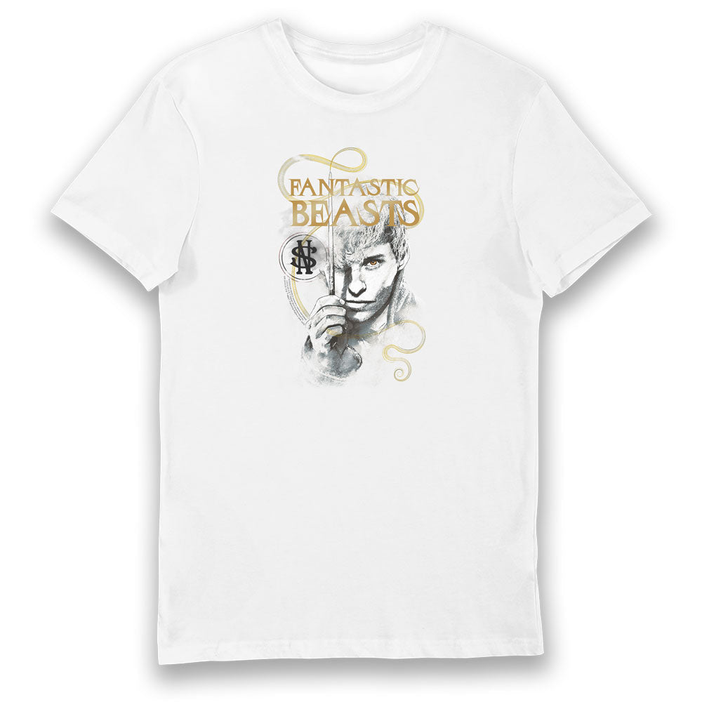 Fantastic Beasts The Crimes of Grindelwald Newt Scamander Ladies White T-Shirt