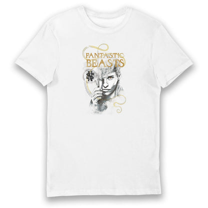 Fantastic Beasts The Crimes of Grindelwald Newt Scamander Ladies White T-Shirt