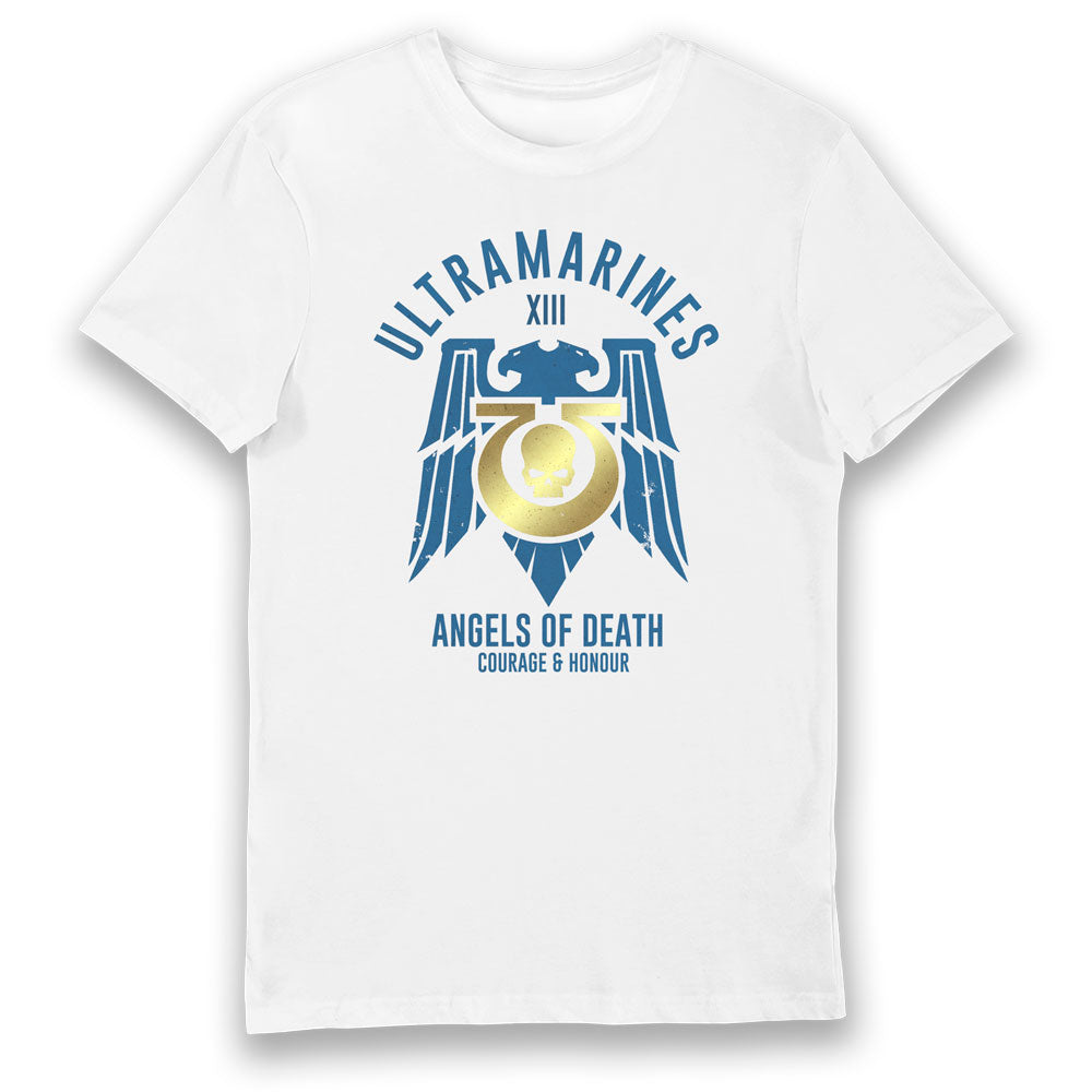 Warhammer 40,000 Ultramarines Angels of Death Courage And Honour Adults T-Shirt