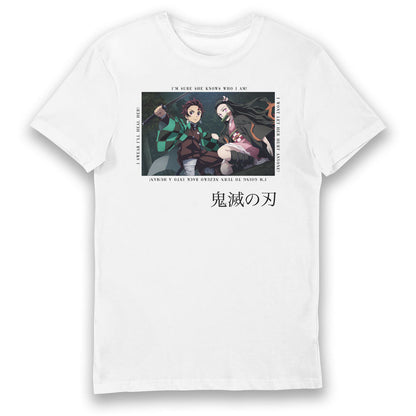 Demon Slayer Tanjiro and Nezuko I’m Sure She Knows Who I Am Adults T-shirt