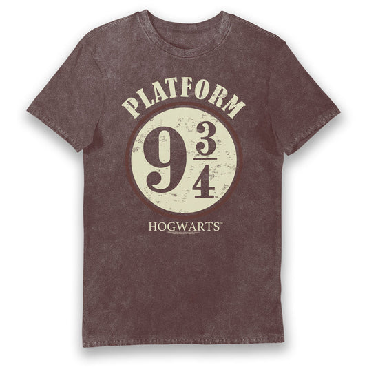 Harry Potter Platform 9 ¾ Hogwarts Express Vintage Style Red Adults T-Shirt