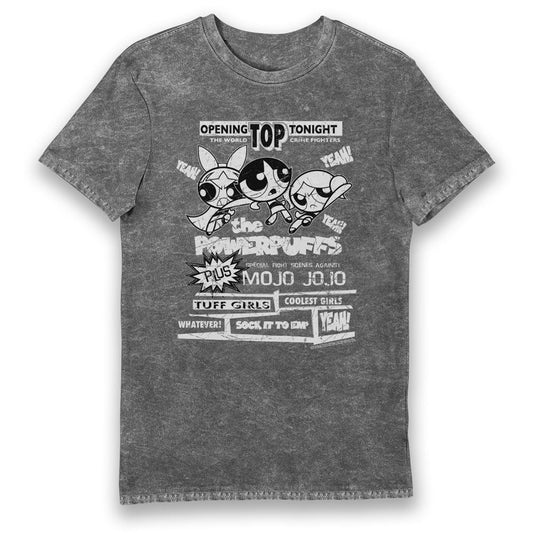 Powerpuff Girls The World Crime Fighters Eco Stone Wash Adults T-Shirt