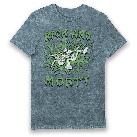 Rick and Morty Slime Blue Eco Wash Adults T-Shirt