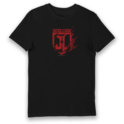 DC Comics Justice League Distress Logo Adults T-Shirt