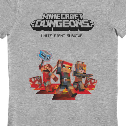 Minecraft Dungeons Kids Grey T-Shirt