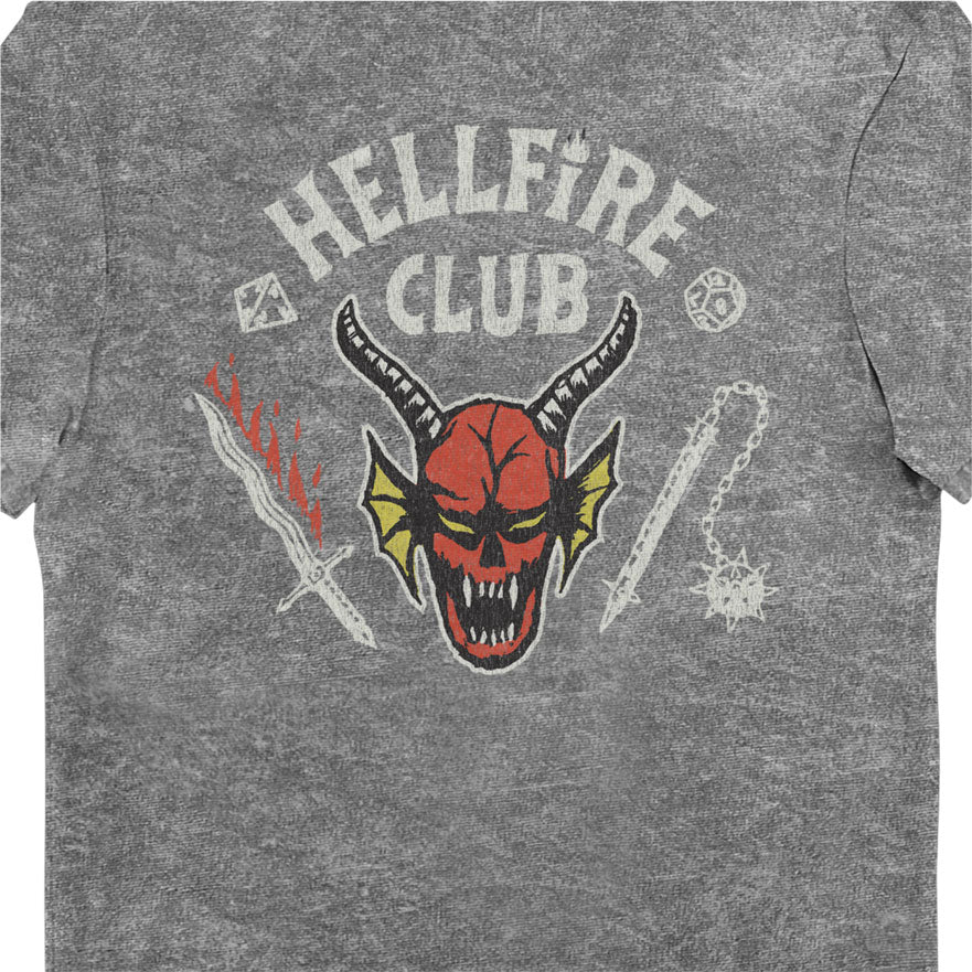 Stranger Things Hellfire Club Eco Stonewash Adults T-Shirt