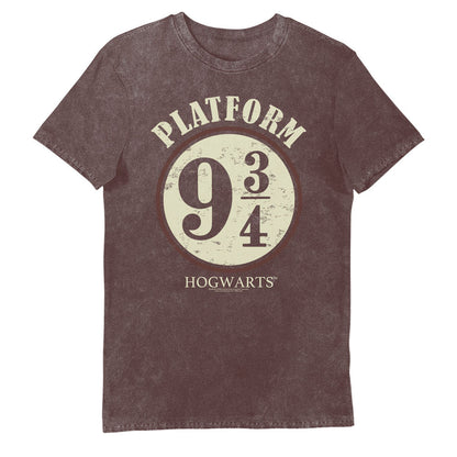 Harry Potter Platform 9 ¾ Hogwarts Express Vintage Style Red Adults T-Shirt