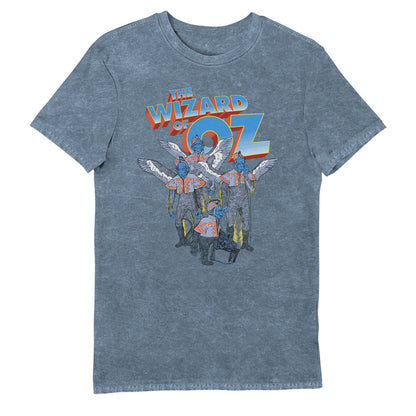 The Wizard Of Oz Blue Vintage Winged Monkeys & Toto Adults T-Shirt