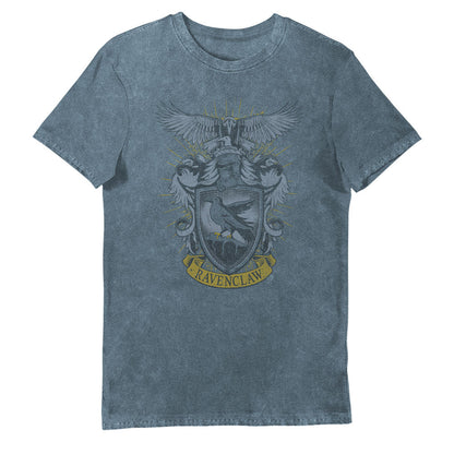 Harry Potter Ravenclaw House Crest Blue Vintage Style Adults T-Shirt