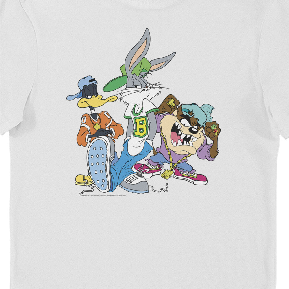 Looney Tunes Hip-Hop Group Shot Adults T-Shirt