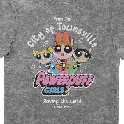 Powerpuff Girls Characters Eco Stone Wash Adults T-Shirt