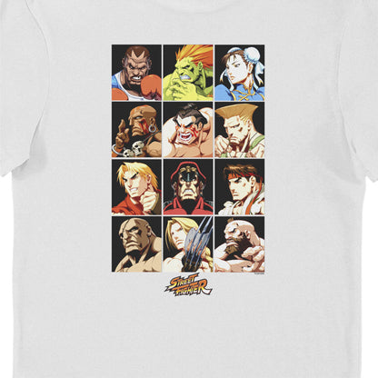 Street Fighter Character Grid Adults T-Shirt