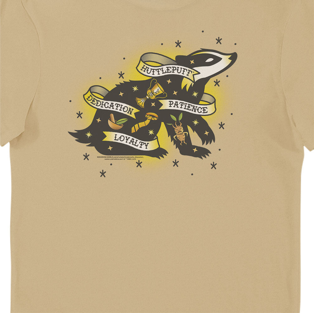 Harry Potter Tattoo Hufflepuff House Adults T-Shirt