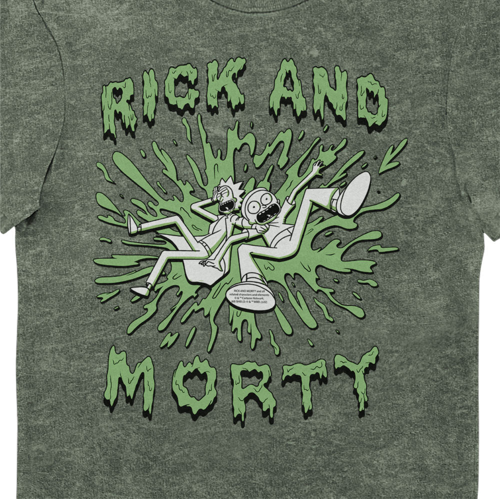 Rick and Morty Slime Green Eco Wash Adults T-Shirt