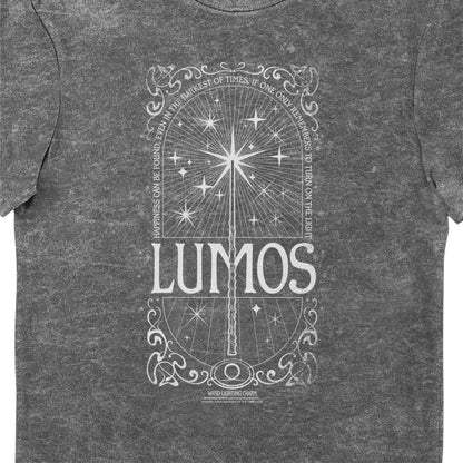 Harry Potter Lumos Wand Eco Stonewash Adults T-Shirt