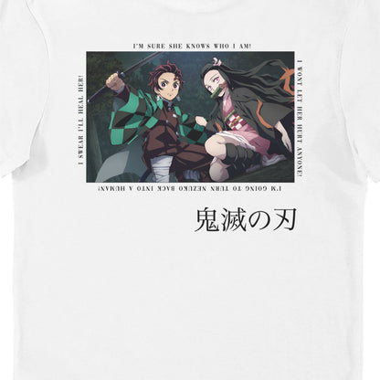 Demon Slayer Tanjiro and Nezuko I’m Sure She Knows Who I Am Adults T-shirt