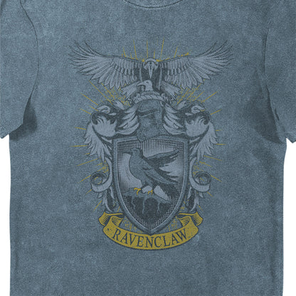 Harry Potter Ravenclaw House Crest Blue Vintage Style Adults T-Shirt