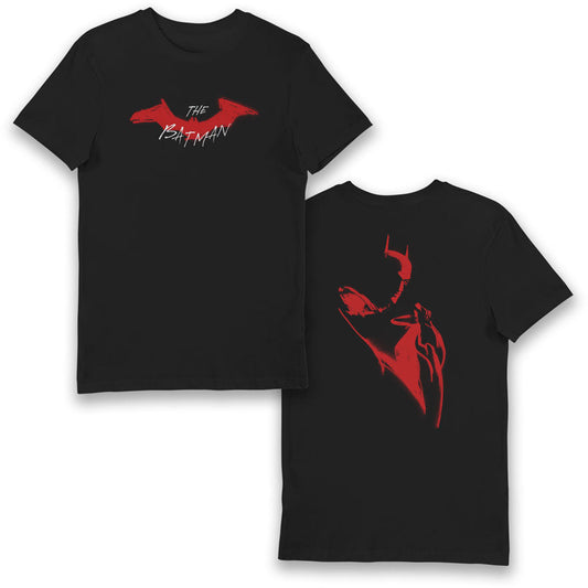 The Batman Movie Red Graffiti Spray Logo Adults T-Shirt