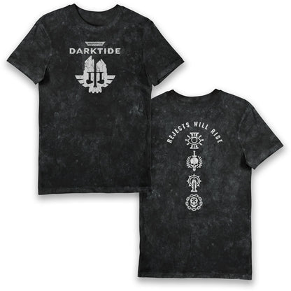 Warhammer 40,000 Darktide Skull Rejects Will Rise Adults Aged Washed T-Shirt