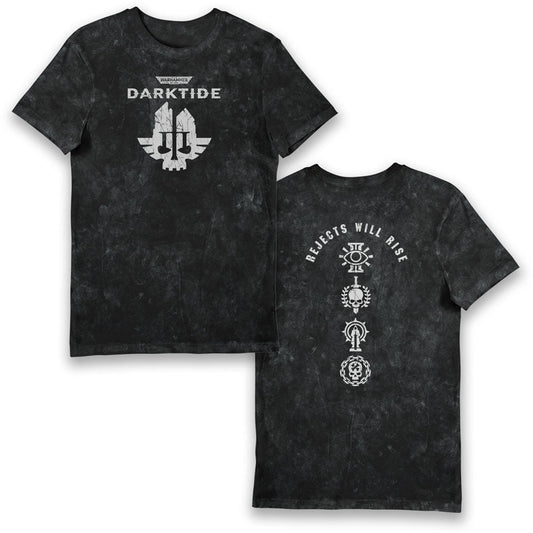 Warhammer 40,000 Darktide Skull Rejects Will Rise Adults Aged Washed T-Shirt