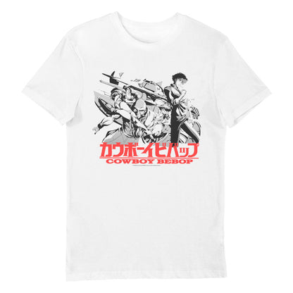 Cowboy Bebop Group White Adults T-Shirt