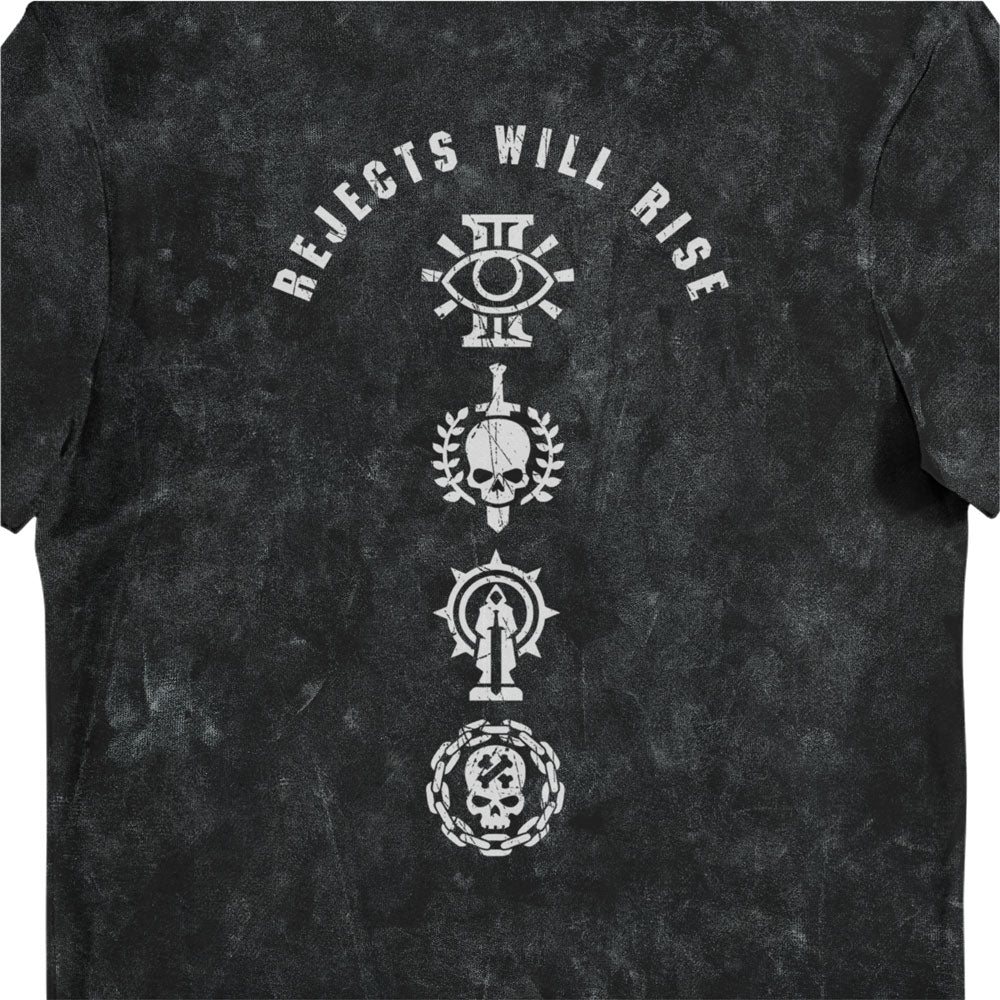 Warhammer 40,000 Darktide Skull Rejects Will Rise Adults Aged Washed T-Shirt