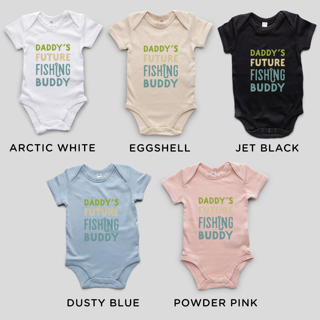 Organic Cotton 'Daddy's Future Fishing Buddy' Baby Grow