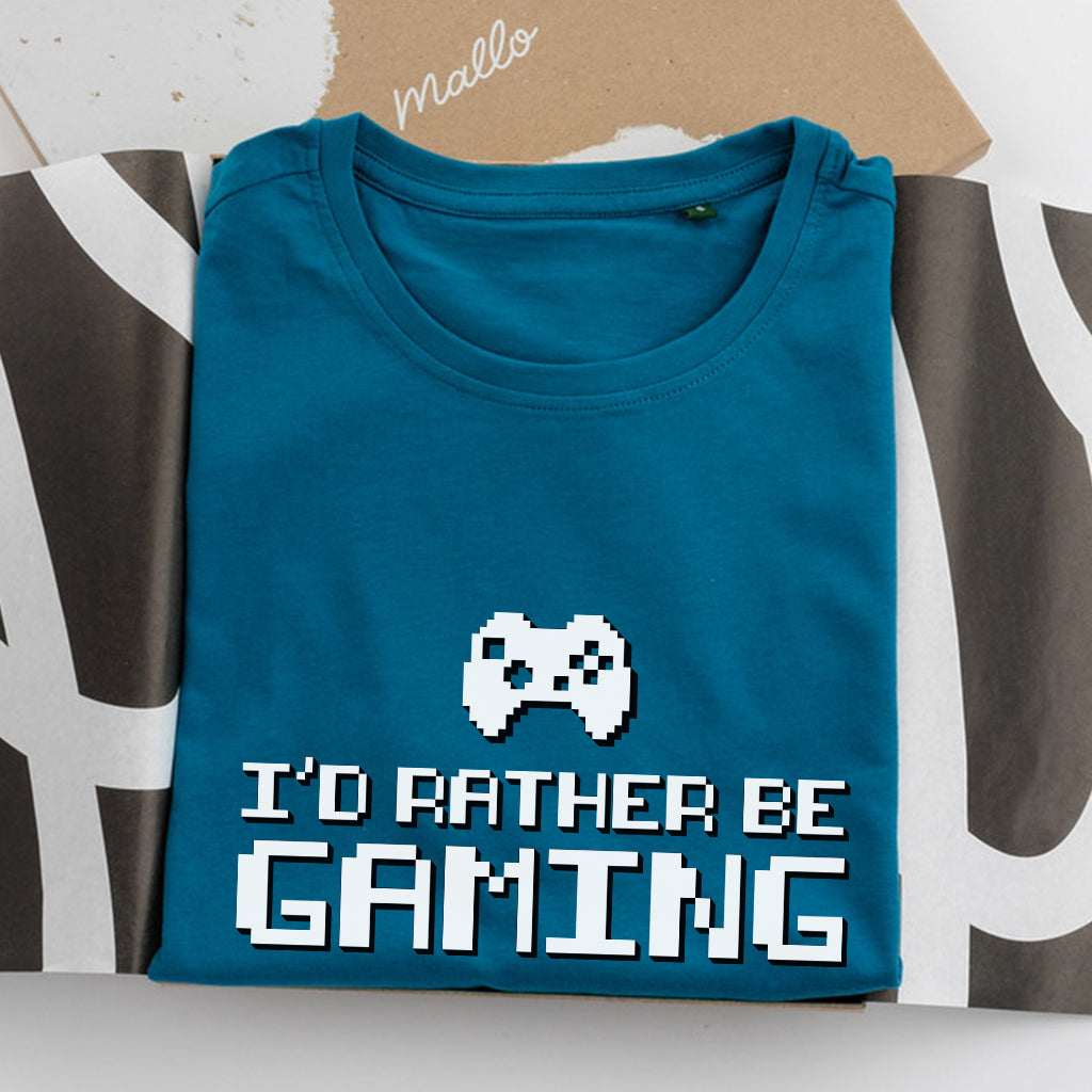 'I'd Rather Be Gaming' Cotton T Shirt