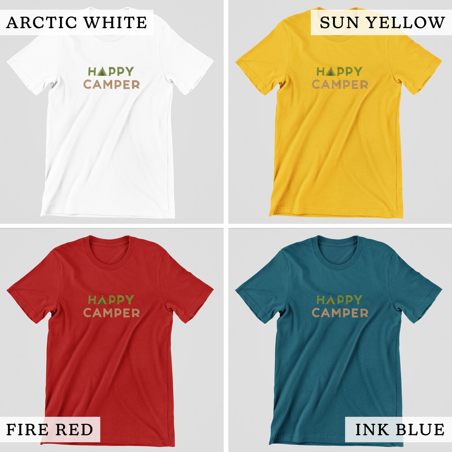 Happy Camper Tshirt for Adventurers